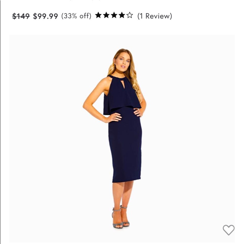 Adrianna Papell Sleeveless Sheath Dress Navy Sz 4